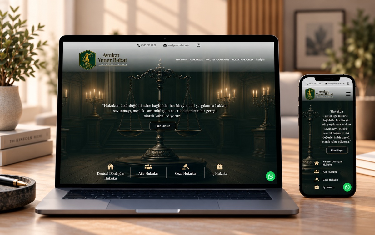 Avukat Yener Babat - Kurumsal Web Sitesi