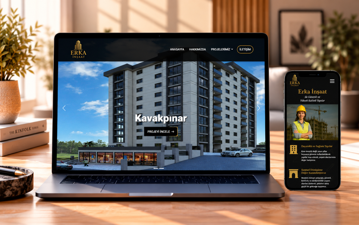 Erka İnşaat - Kurumsal Web Sitesi