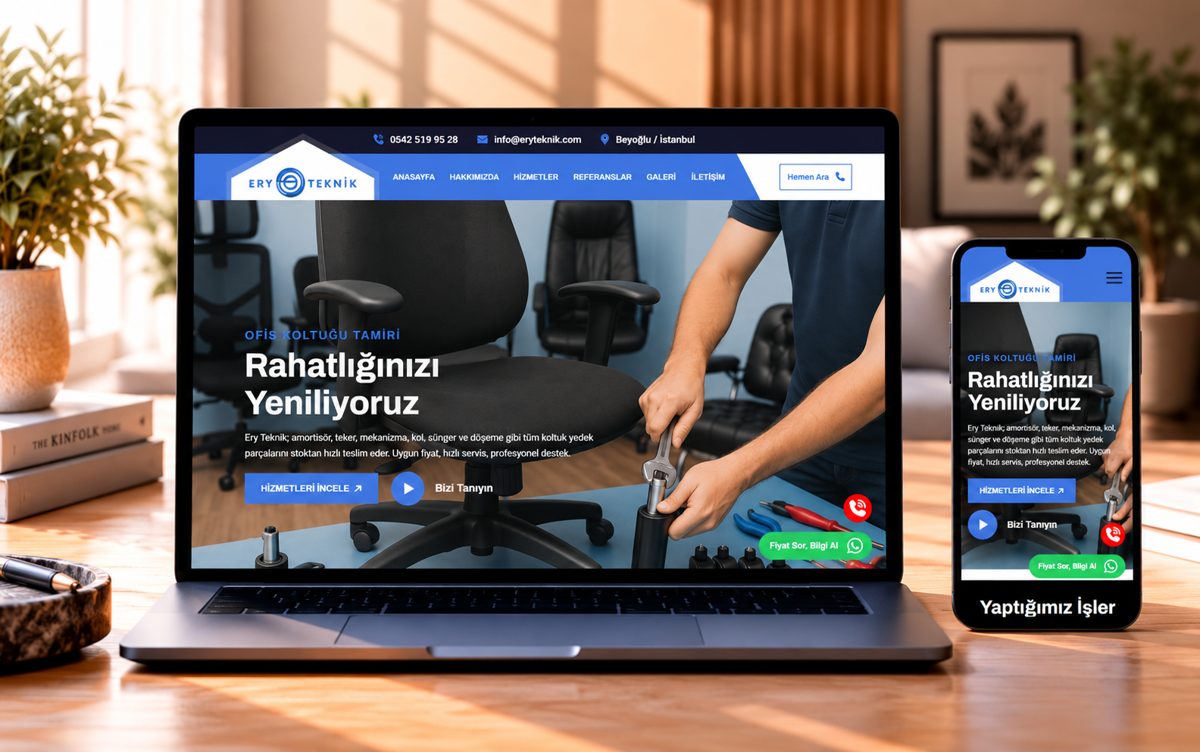 Ery Teknik - Kurumsal Web Sitesi