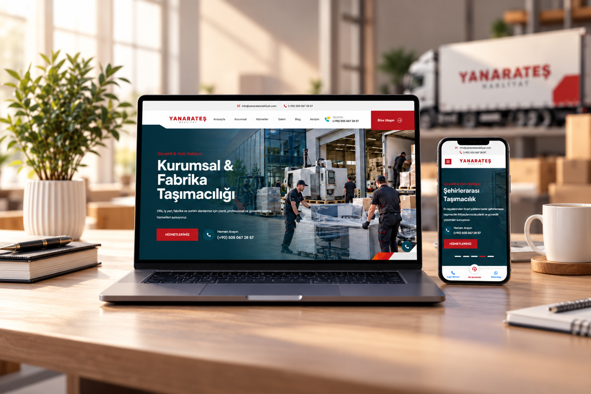 Yanarateş Nakliyat - Kurumsal Web Sitesi