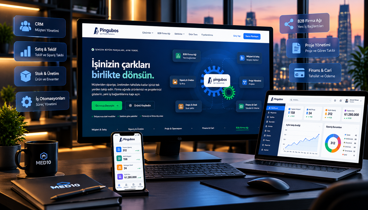 Özel Yazılım ve CRM Çözümleri - MED10 Profesyonel Hizmet Çözümleri