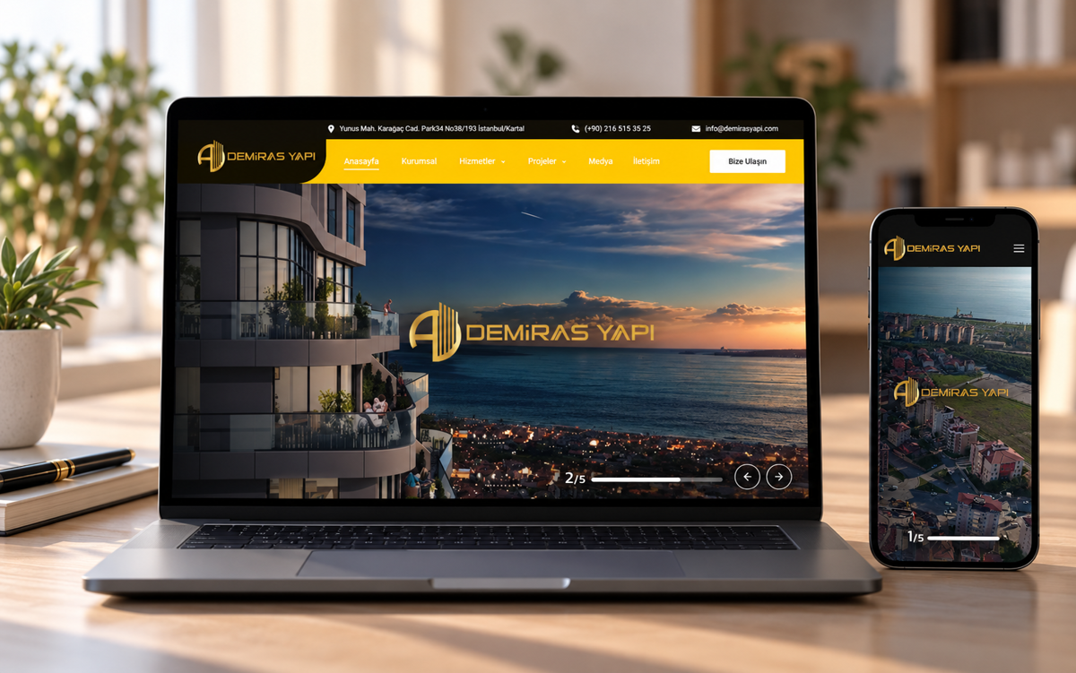 Demiras Yapı - Web Sitesi Tasarım