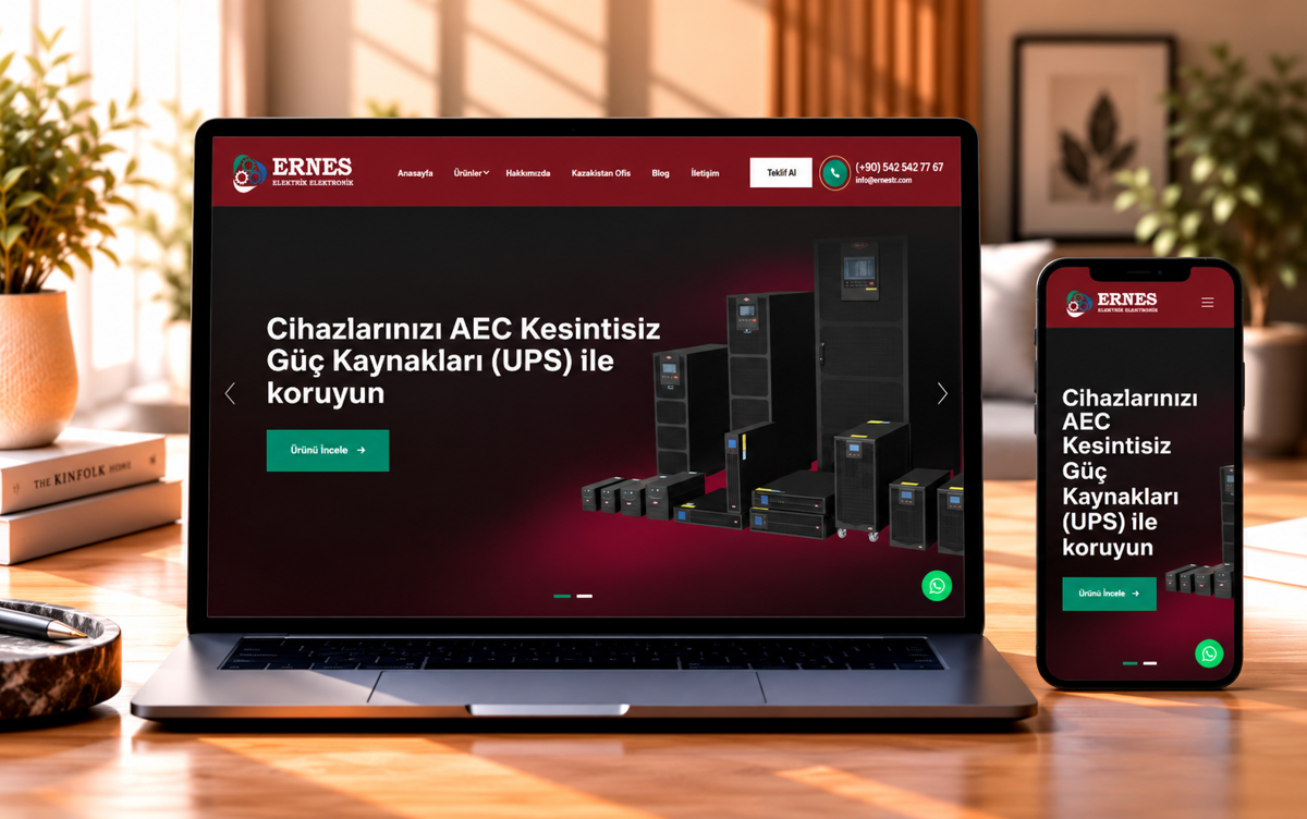 Ernestr - Kurumsal Web Sitesi