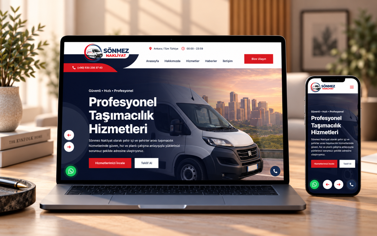 Sönmez Nakliyat - Kurumsal Web Sitesi