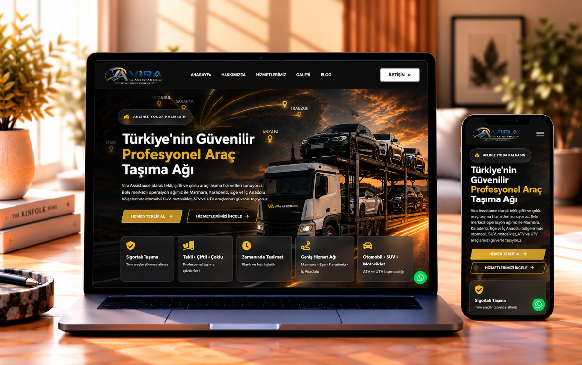 Vira Asistance - Kurumsal Web Sitesi