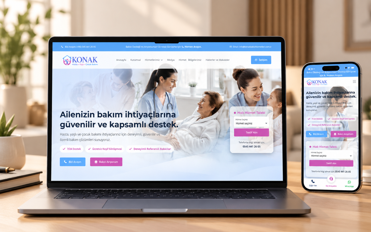 Konak Bakıcı Hizmetleri - Kurumsal Web Sitesi